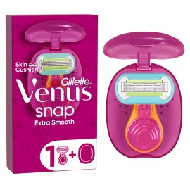 Gillette Venus Snap Extra Smooth Γυναικεία Ξυριστική Μηχανή σε Θήκη Μεταφοράς 1 Τεμάχιο & 1 Ανταλλακτική Κεφαλή