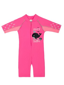 Sunway UV Ολόσωμο Ροζ Φορμάκι με Αντηλιακή Προστασία UPF50+ Ahoy Size:1 με Φερμουάρ για 2-10m+