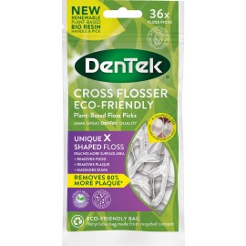 Dentek Cross Flosser Unique X Shaped Floss Οδοντογλυφίδα & Μεσοδόντιο Νήμα σε Σχήμα Χ 36 Τεμάχια
