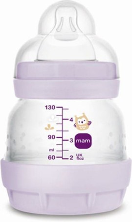 Mam Easy Start Anti-Colic Πλαστικό Μπιμπερό Κατά των Κολικών 0m+ Μωβ 130ml [353SGc]