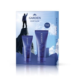 Garden PROMO Men Sharp Glow Box Gel Μαλλιών για Δυνατό Κράτημα & Φυσικό Αποτέλεσμα 150ml & Gel Καθαρισμού 3 σε 1 με Εκχύλισμα Φλοιού Ιτιάς 200ml