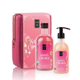 Lavish Care PROMO Xmas Santas Cupcakes Bath & Shower Αφρόλουτρο Gel 500ml & Glitter Body Lotion Ενυδατικό Γαλάκτωμα Σώματος 300ml & ΔΩΡΟ Νεσεσέρ