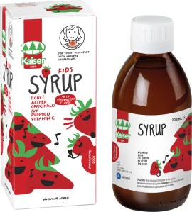 Kaiser Kids Syrup Παιδικό Φυτικό Σιρόπι για τον Ερεθισμένο Λαιμό με Γεύση Φράουλα 200ml