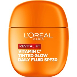 LOreal Paris Revitalift Vitamin C SPF30 Tinted Glow Daily Fluid Λεπτόρευστη Κρέμα Προσώπου με Χρώμα 40ml