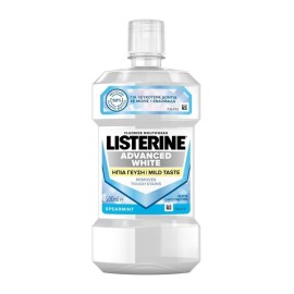 Listerine Advanced White Mild Taste Spearmint Στοματικό Διάλυμα με Ήπια Γεύση για Άμεση Λεύκανση 500ml