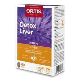 Ortis Detox Liver Συμπλήρωμα Διατροφής για Αποτοξίνωση & Καλή Λειτουργία του Ήπατος 60 Ταμπλέτες