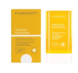 Pharmasept Heliodor Mineral Sunstick SPF50 Αντηλιακό Στικ για Πρόσωπο, Σώμα & Ευαίσθητα Σημεία του Προσώπου 25gr