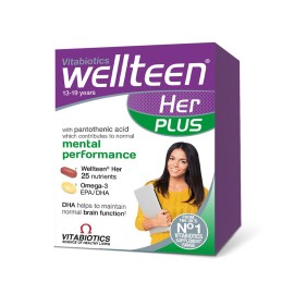 Vitabiotics Wellteen Her Plus Συνδυασμός Βιταμινών για Έφηβες 13-19 Χρονών 28 Δισκία & 28 Μαλακές Κάψουλες
