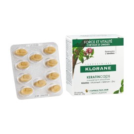 Klorane Keratin Συμπλήρωμα Διατροφής με Κινίνη & Κερατίνη για Μαλλιά & Νύχια 30 Κάψουλες
