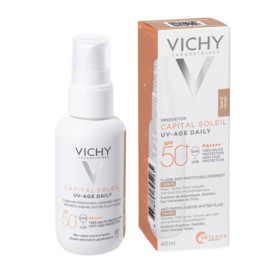 Vichy Capital Soleil UV Age Daily SPF50+ Αντηλιακό Προσώπου με Χρώμα Κατά της Φωτογήρανσης 40ml