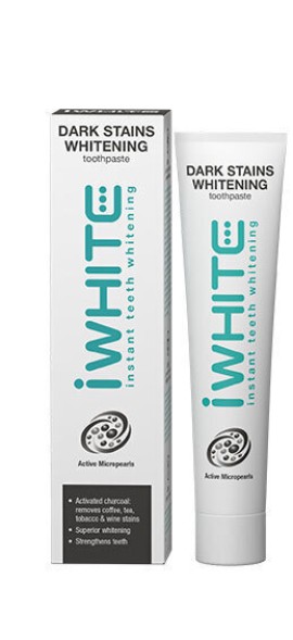 iWhite Dark Stains Οδοντόκρεμα με Ενεργό Άνθρακα για Λεύκανση 75ml