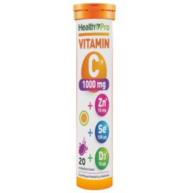 Health Pro Vitamin C 1000 + Zinc + Selenium + D3 για το Ανοσοποιητικό Σύστημα 20 Αναβράζοντα Δισκία