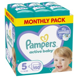 Pampers Active Baby Μέγεθος 5 [11-16kg] Monthly Pack 150 Πάνες