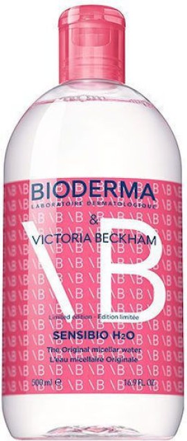 Bioderma & Victoria Beckham Sensibio H2O Micellar Water Limited Edition Νερό Καθαρισμού & Ντεμακιγιάζ Ευαίσθητες Επιδερμίδες 500ml