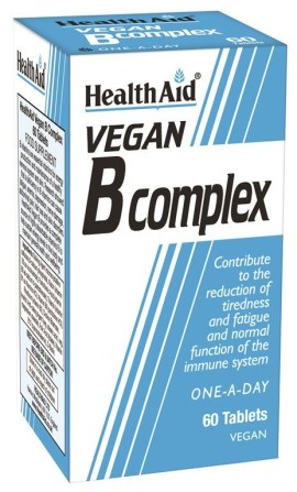Health Aid Vegan B Complex Συμπλήρωμα Διατροφής με Σύμπλεγμα Βιταμινών Β 60 Φυτικές Κάψουλες