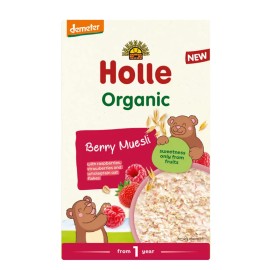 Holle Berry Muesli με Βρώμη, Ντίνκελ, Βατόμουρο και Φράουλα από 1 Έτους 200gr
