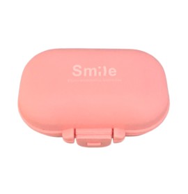 Smile Πλαστική Θήκη Χαπιών 4 Θέσεων Τυχαία Επιλογή Χρωμάτων 1 Τεμάχιο