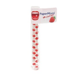 PaperMints Cool Caps Strawberry Δροσιστικές Παστίλιες με Γεύση Φράουλα για την Κακοσμία 18 Τεμάχια