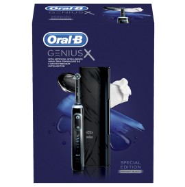 Oral B Genius X Midnight Black Special Edition Επαναφορτιζόμενη Ηλεκτρική Οδοντόβουρτσα Με ΔΩΡΟ Θήκη Ταξιδίου 1 Τεμάχιο