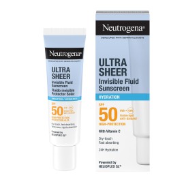 Neutrogena® Ultra Sheer Invisible Fluid Hydration SPF50 Αντηλιακό Προσώπου Λεπτόρρευστης Υφής για 24ωρη Ενυδάτωση 50ml