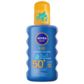 Nivea Sun Kids Moisturizing Coloured Spray SPF 50 Παιδικό Αντηλιακό Γαλάκτωμα, 200ml