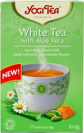 Yogi Tea White Aloe Vera Λευκό Τσάι 17 Φακελάκια x 1.8gr