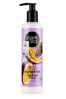Organic Shop Organic Passion Fruit & Cocoa Αφρόλουτρα Φρούτα Του Πάθους & Κακάο 280ml