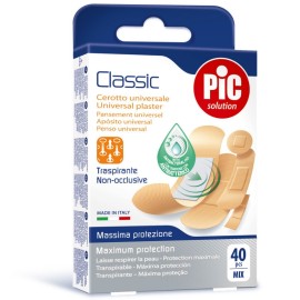 Pic Classic Αυτοκόλλητα Τσιρότα Με Αντιβακτηριακή Δράση Διάφορα Μεγέθη Mix 40 Τεμάχια
