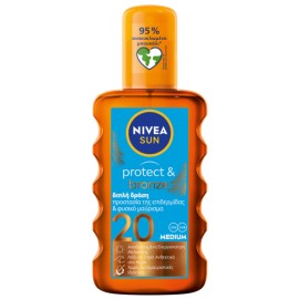 Nivea Sun Protect & Bronze SPF20 Water Resistant Λάδι Ενεργοποίησης Μαυρίσματος 200ml