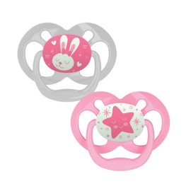 Dr Browns Advantage Πιπίλες Νυχτός 6-18m+ Σιλικόνης Κορίτσι 2 Τεμάχια [PA22003-INTL]