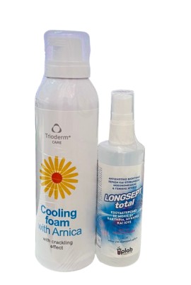 Uplab PROMO Pharmaceuticals Arnica Cooling Foam Καταπραϋντικός Αφρός με Εκχύλισμα Άρνικας 200ml - ΔΩΡΟ Longsept Total Αντισηπτικό Χεριών με 80% Αιθυλική Αλκοόλη 100ml