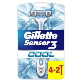 Gillette Sensor 3 Cool - Ανδρικά Ξυραφάκια Μιας Χρήσης  (4+2δωρο) Τεμάχια