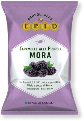 Specchiasol Epid Propoli Mora Καραμέλες για τον Ερεθισμένο Λαιμό με Πρόπολη, Μέλι & Βατόμουρο 67,2gr