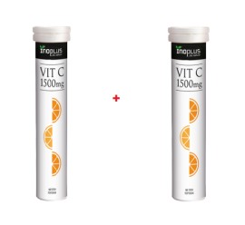 InoPlus PROMO Vitamin C 1500mg για Ενίσχυση του Ανοσοποιητικού Συστήματος 2 x 20 Αναβράζοντα Δισκία