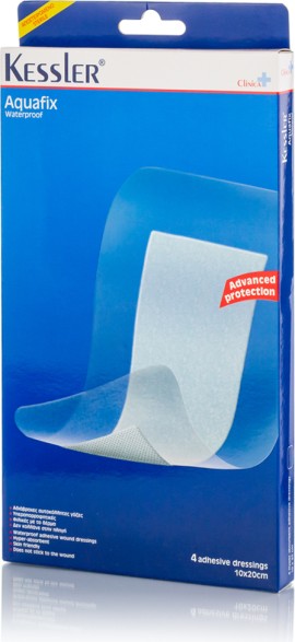 Kessler Aquafix Waterproof 10cm x 20cm Αδιάβροχα Αυτοκόλλητα Επιθέματα 4 Τεμάχια