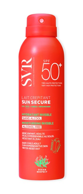 SVR Sun Secure Lait Crepitant SPF50+ Γαλάκτωμα Mist για Πρόσωπο & Σώμα για όλη την Οικογένεια 200ml