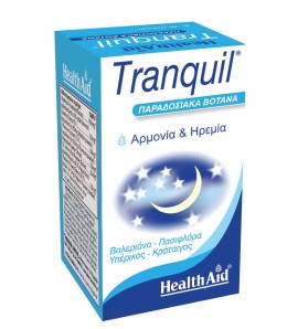 Health Aid Tranquil Συμπλήρωμα Διατροφής με Βαλεριάνα, Κράταιγο, Πασιφλόρα & Υπέρικο για Καταπολέμηση Άγχους & Αϋπνίας 30 Κάψουλες