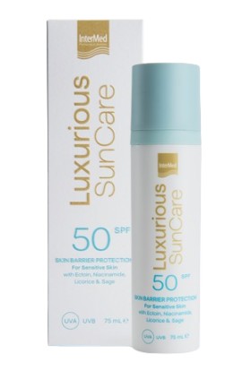 Intermed Luxurious Sun Care Skin Barrier Protection SPF50 Αντηλιακή Κρέμα Προσώπου για Ευαίσθητες Επιδερμίδες 75ml