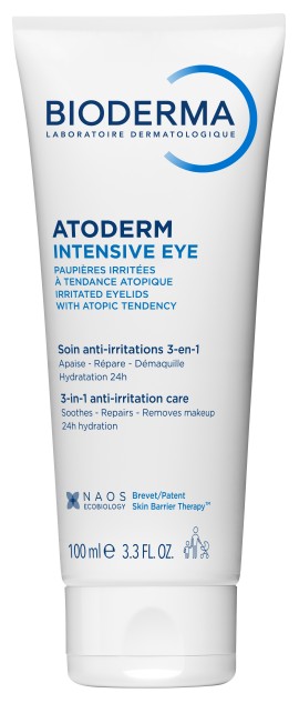 Bioderma Atoderm Intensive Eye 3 σε 1 Κρέμα Καθαρισμού, Αφαίρεσης Μακιγιάζ & Φροντίδας για τα Ερεθισμένα, Ξηρά, Ευαίσθητα Προς Ατοπικά Βλέφαρα 100ml