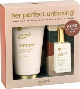 Medisei Panthenol Extra PROMO Her Perfect Unboxing Femme Eau De Toilette Γυναικείο Άρωμα 50ml - Cleanser 3 in 1 Σαμπουάν Αφρόλουτρο 200ml