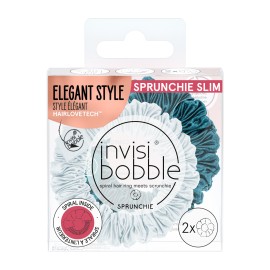 Invisibobble Sprunchie Slim Cool as Ice Λαστιχάκι Μαλλιών 2 Τεμάχια