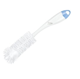 Nuk Βούρτσα Καθαρισμού Μπιμπερό 2 σε 1 Χρώμα:Γαλάζιο & Ενσωματωμένο Βουρτσάκι για Θηλές 1 Τεμάχιο