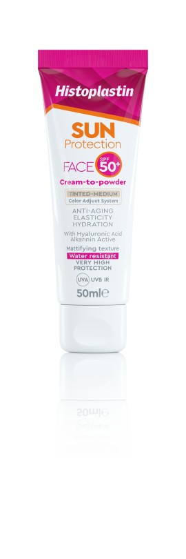 Heremco Histoplastin Sun Protection Face Cream to Powder Tinted SPF50+ Αντηλιακή Κρέμα Προσώπου με Χρώμα 50ml