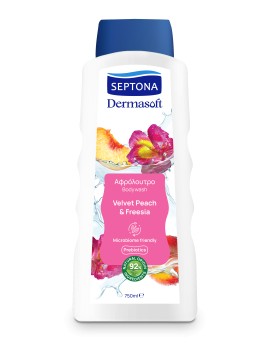 Septona DermaSoft Αφρόλουτρο Velvet Peach & Freesia 750ml