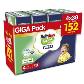 Πάνες Βρακάκι Babylino Pants Cotton Soft Unisex Giga Pack No4 Maxi [7-13kg] 152 Τεμάχια [4x38 Τεμάχια]