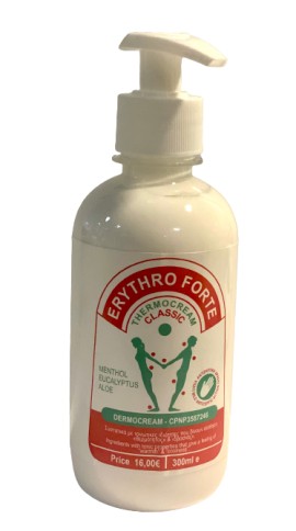Erythro Forte Classic Thermocream Classic Κρεμοτζέλ με Αίσθηση Θερμότητας - Δροσιάς για Αίσθηση Χαλάρωσης 300ml με Ντισπένσερ