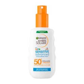 Garnier Ambre Solaire Kids Sensitive Advanced Spray SPF50+ Παιδικό Αντηλιακό  και για Ευαίσθητες Επιδερμίδες 150ml