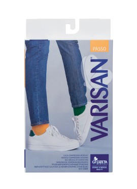 Varisan PASSO - 855 Κάλτσες Διαβαθμισμένης Συμπίεσης Μεγέθη:1-5 Κάτω Γόνατος 15-20mmHg Γκρι 1 Ζευγάρι