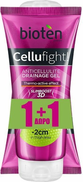 Bioten PROMO Cellufight up to 2cm Thermo Active Αποσυμφoρητικό Gel Κατά της Κυτταρίτιδας των Μηρών 2x200ml