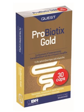 Quest ProBiotix Gold Συμπλήρωμα Διατροφής Προβιοτικών για την Λήψη Μετά την Αντιβίωση 30 Κάψουλες